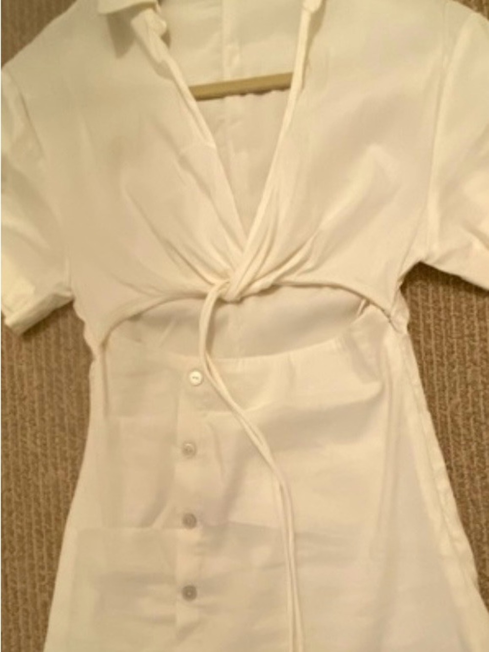 Zara White Satin Two-Piece in one Dress - Picture 13 of 13